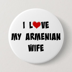 I Love My Armenian Wife 7.5 Cm Round Badge