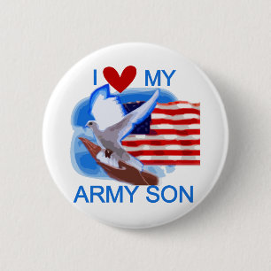 I Love My Army Son Tshirts and Gifts 6 Cm Round Badge