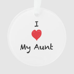I Love my Aunt Custom 2 Sided Photo Ornament