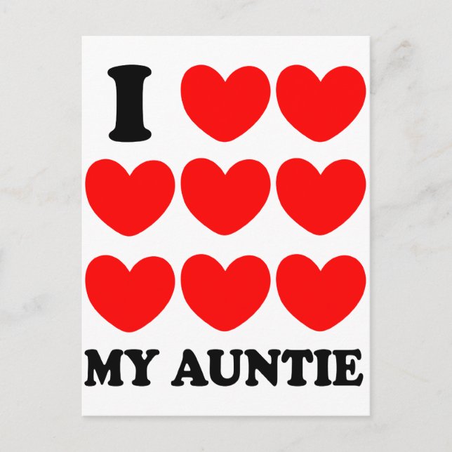 I Love My Auntie Postcard (Front)