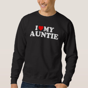 I Love My Auntie Red Heart Sweatshirt
