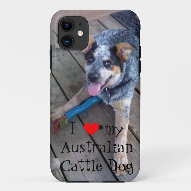 "I love my Australian cattle dog" iPhone 5 case (Back)