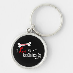 I Love My Australian Cattle Dog Key Ring