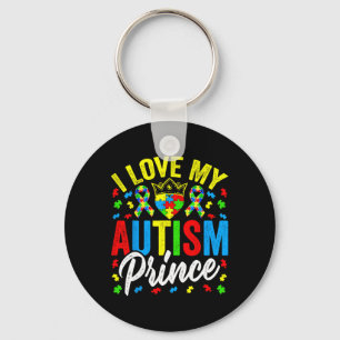 I Love My Autism Prince - Support Autistic Autism Key Ring