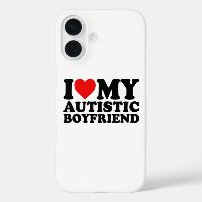 I Love My Autistic Boyfriend Case-Mate iPhone Case (Back)