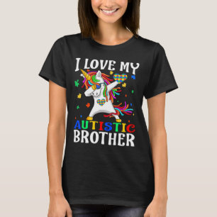 I Love My Autistic Brother Autism Awareness Day Un T-Shirt