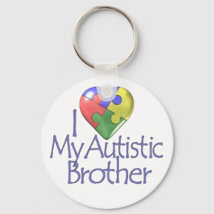 I Love My Autistic Brother Key Ring
