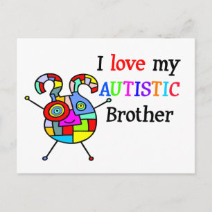 I Love My Autistic Brother Postcard