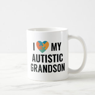I Love My Autistic Grandson Coffee Mug