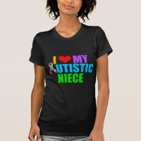 I Love My Autistic Niece Women's Dark
