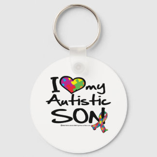 I Love My Autistic Son Key Ring