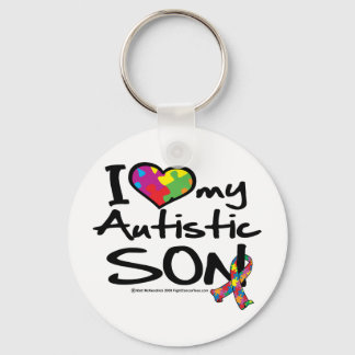 I Love My Autistic Son Key Ring