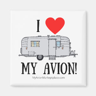 I LOVE my Avion!-Vintage 50-70s Fan Front Magnet