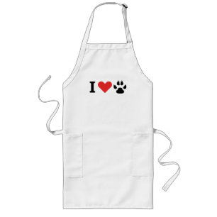 I love my awesome cat dog long apron