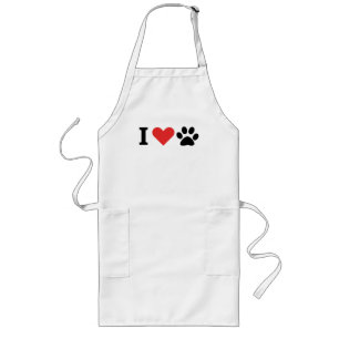 I love my awesome cat dog long apron