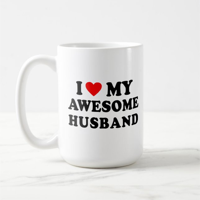 I Love My Awesome Husband Coffee Mug (Left)