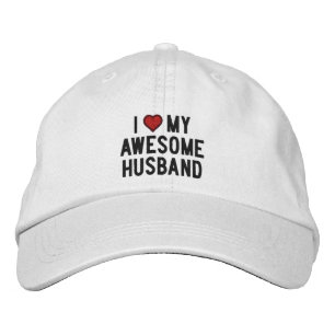 I love my awesome husband embroidered hat
