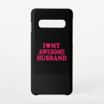 I Love My Awesome Husband Samsung Galaxy Case<br><div class="desc">I love my awesome husband. Surprise your great love,  your husband or your boyfriend in a creative and funny way. Unique and eye-catching design for clothing,  t-shirts,  accessories and other items.</div>