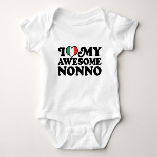 I Love My Awesome Nonno Baby Bodysuit