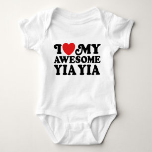 I Love My Awesome Yia Yia Baby Bodysuit