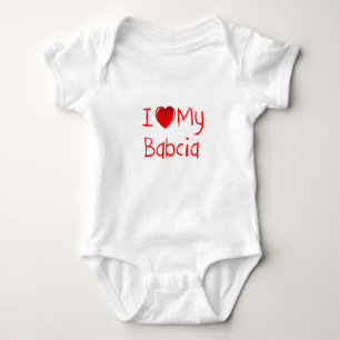 I Love My Babcia Infant and Toddler T-Shirt Baby Bodysuit