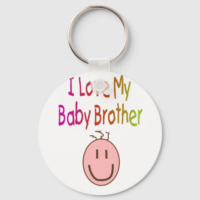 I love my Baby Brother--Child's T-Shirt and Gifts Key Ring (Front)