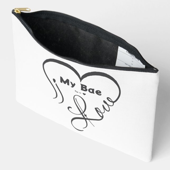 I Love My Bae • You = ♥ Accessory Pouch (Open)