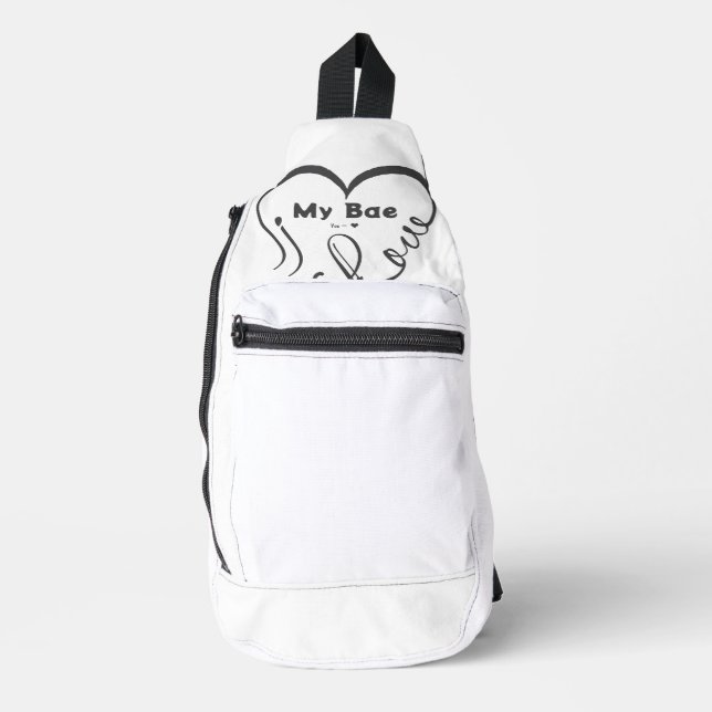 I Love My Bae • You = ♥ Sling Bag (Front)