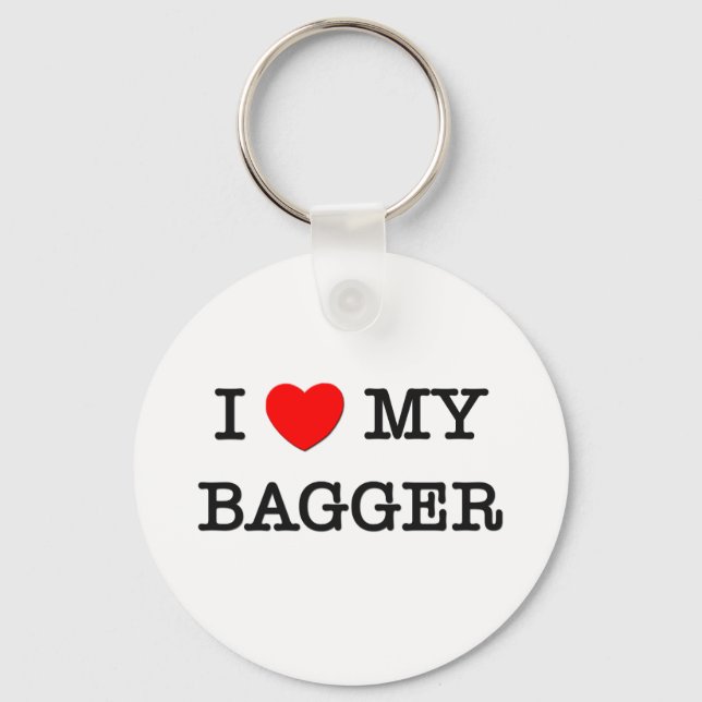 I Love My BAGGER Key Ring (Front)