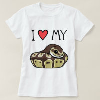 I Love My Ball Python Cute Funny Women's T-Shirt