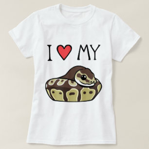 I Love My Ball Python Cute Funny Women's T-Shirt