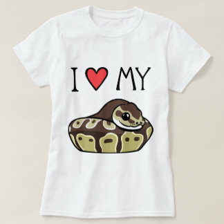 I Love My Ball Python Cute Funny Women's T-Shirt
