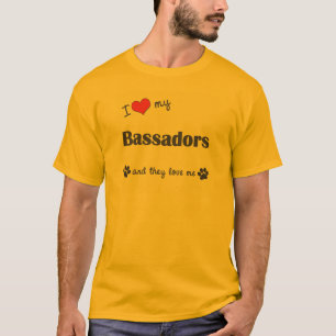 I Love My Bassadors (Multiple Dogs) T-Shirt