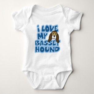 I Love My Basset Hound Baby Creeper