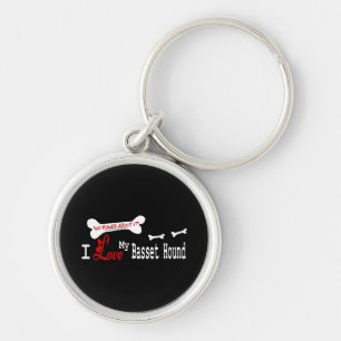 I Love My Basset Hound Key Ring