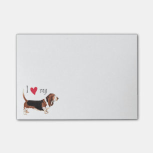 I Love my Basset Hound Post-it Notes