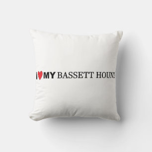 i love my bassett hound cushion
