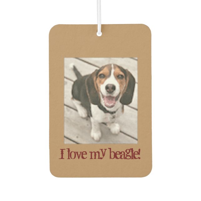 I love my beagle Car Air Freshener (Front)