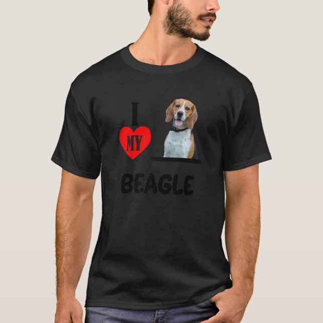 I Love My Beagle Dog Pet Animal  Men Women Kids T-Shirt (Front)