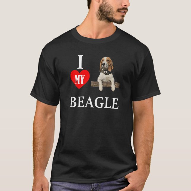 I Love My Beagle Dog  Pet Animal Men Women Youth T-Shirt (Front)