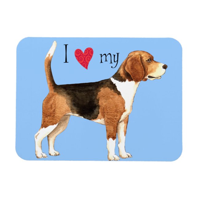 I Love my Beagle Magnet (Horizontal)