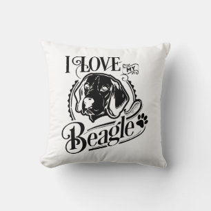 I love my Beagle Throw Pillow