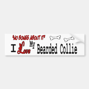 I Love My Bearded Collie Bumper Sticker