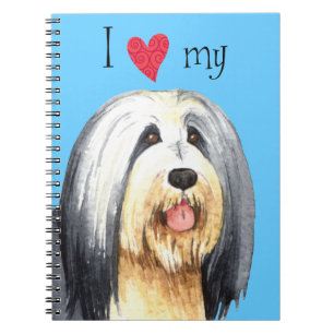 I Love my Bearded Collie Spiral Notebook