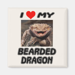 I LOVE MY BEARDED DRAGON - ADD YOUR OWN PHOTO MAGNET
