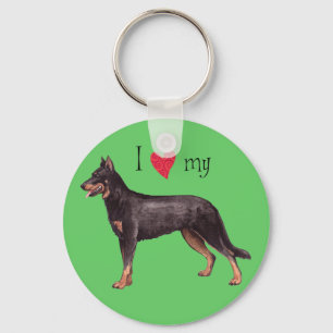 I Love my Beauceron Key Ring