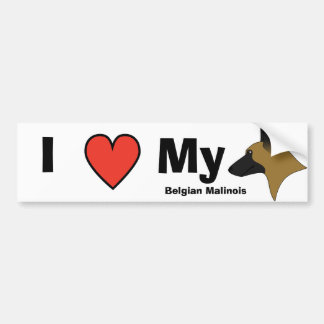 I Love My Belgian Malinois Bumper Sticker