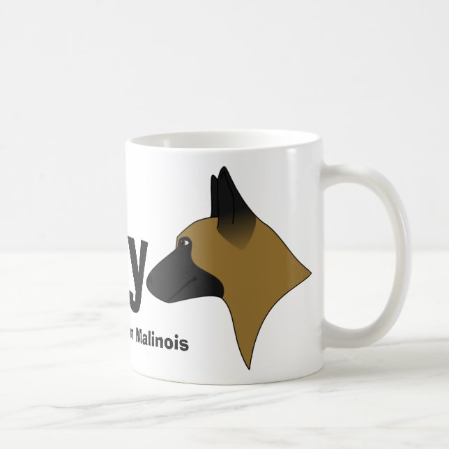 I Love My Belgian Malinois Coffee Mug (Right)