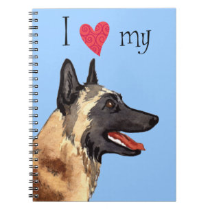 I Love my Belgian Malinois Spiral Notebook