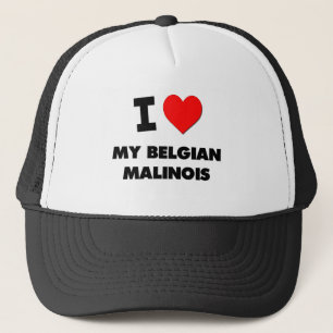 I Love My Belgian Malinois Trucker Hat